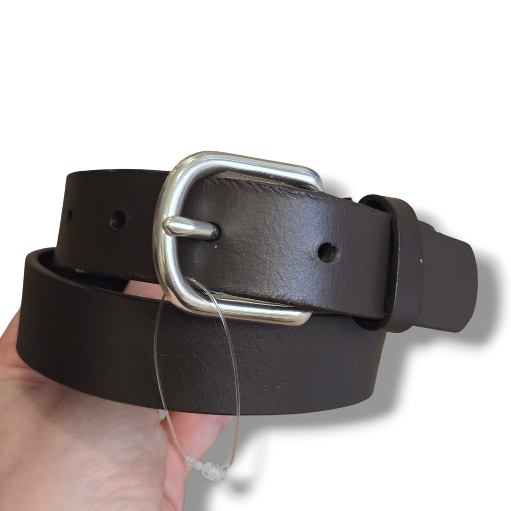 J.Crew Crewcuts Boys Leather Belt Dark Caramel Size S 21-25" Brown AW434